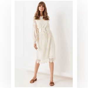 Spell & The Gypsy Dawn Lace Belted Midi Dress